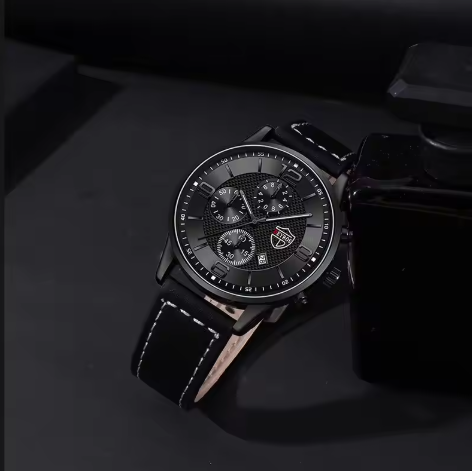 Stijlvol zwart herenhorloge