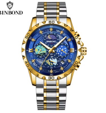 Sterrenhemel van gogh heren quartzhorloge
