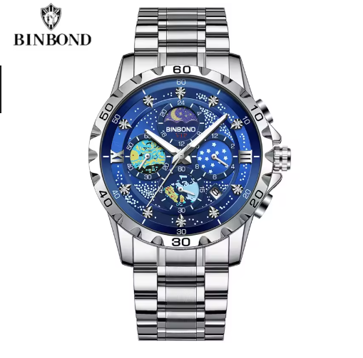 Sterrenhemel van gogh heren quartzhorloge
