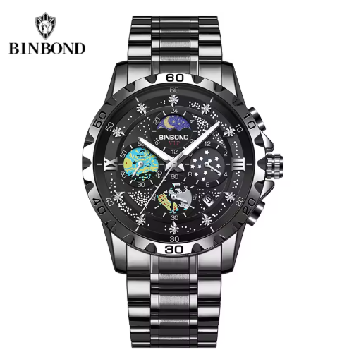 Sterrenhemel van gogh heren quartzhorloge