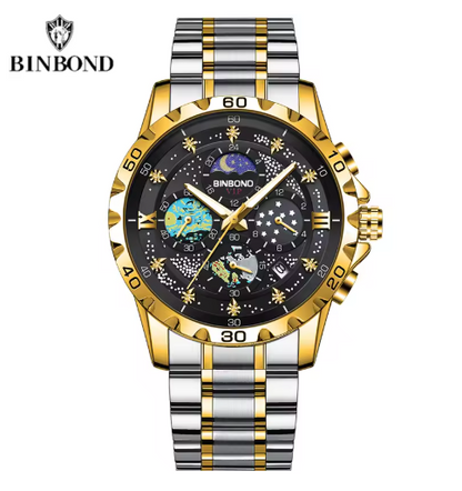 Sterrenhemel van gogh heren quartzhorloge