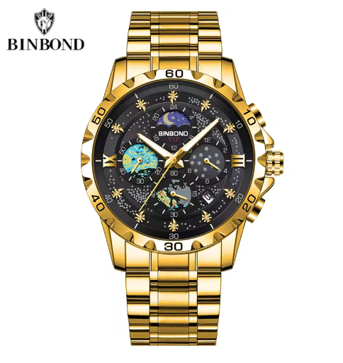 Sterrenhemel van gogh heren quartzhorloge