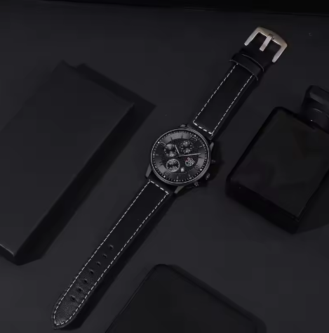 Stijlvol zwart herenhorloge