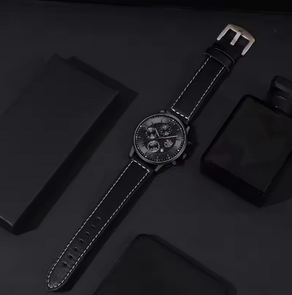 Stijlvol zwart herenhorloge