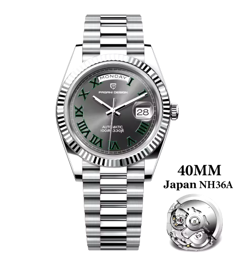 Design roségoud mechanisch herenhorloge