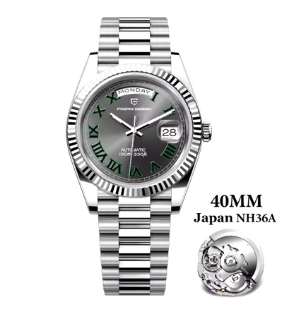 Design roségoud mechanisch herenhorloge