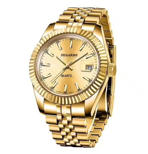 Gouden horloge geschikt voor elke gelegenheid