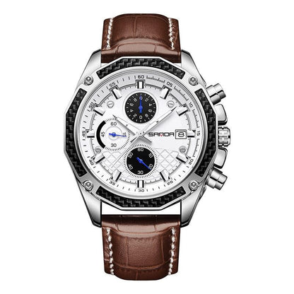 Quartz chronograaf coureurshorloge