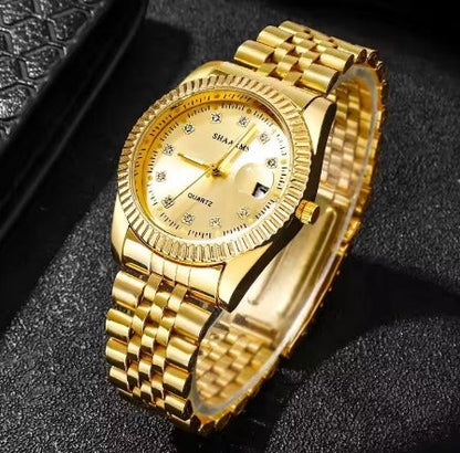 Luxe gouden horloge met kalender
