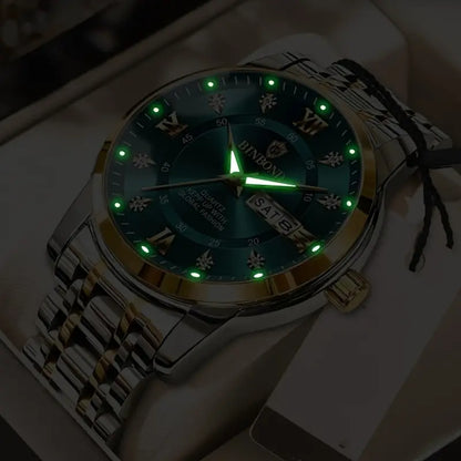Binbond - luxe herenhorloge met dubbele kalender