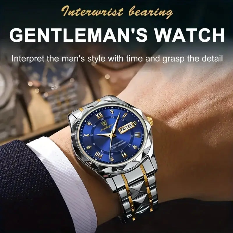 Herenhorloge van roestvrij staal