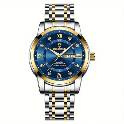 Binbond - luxe herenhorloge met dubbele kalender
