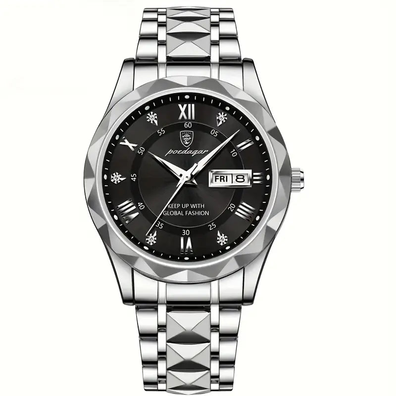 Herenhorloge van roestvrij staal