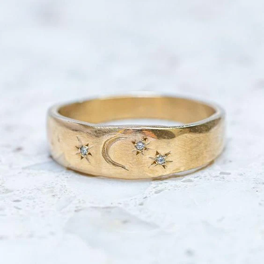 Vintage gouden sterling nachtring